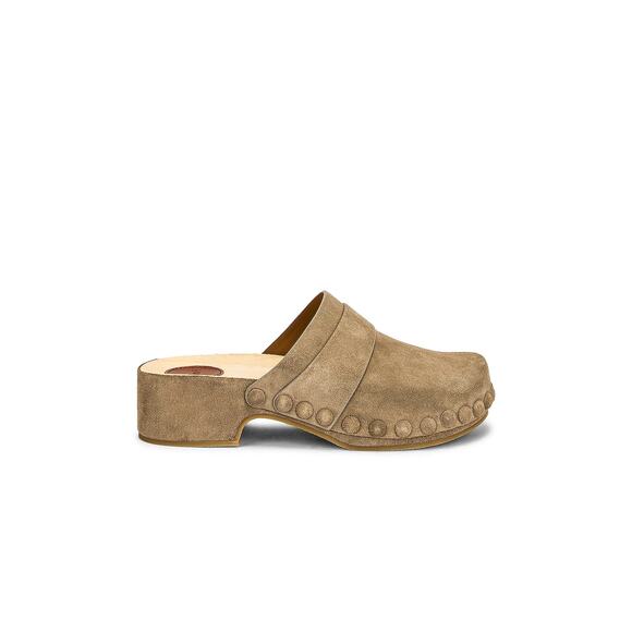 Chlo� 'Joy' Beige Leather Clogs Size 9 - NWT - Picture 1 of 5